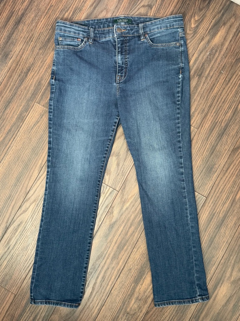 Lauren Ralph Lauren blue  jeans Size 12p #denim #bootcut #petite #jeans